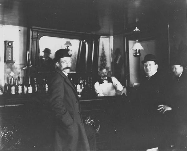 Hagley workmen in saloon